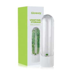 Gloway Refrigerator Herb and Spice Storage Transparent Jar <strong>Container</strong> Tools Herb Savor Pod for Keep <strong>Basil</strong> Mint Dill Freshness - Product Image 1