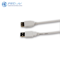 0,5 M 1M 2,0 Cable de extensión de computadora USB doble Cables de línea de datos negros de alta velocidad de 480 Mbps