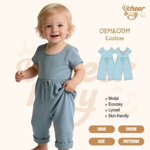 Ropa Casual para Bebés, Mono de Bambú con Estampado Digital para Niños y Niñas, Mono y Burbuja para Niños - Product Image 2