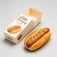 Boîte à tiroir en papier kraft de qualité alimentaire imprimée sur mesure pour hamburgers, frites, sandwichs, emballage alimentaire à emporter