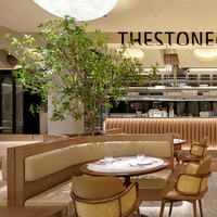 Designs de mobilier de café de luxe, style moderne, canapés de restaurant, banquettes, ensemble de table et de chaises de café moderne, projet commercial
