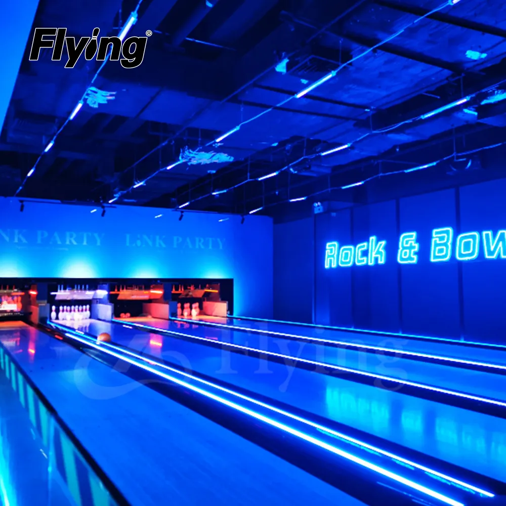 Bán Hot trung tâm giải trí tiêu chuẩn Chuỗi pins Bowling làn giá máy Bowling chiều dài có thể được tùy chỉnh Bowling thiết kế