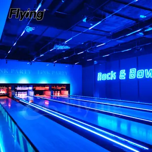 Diskon besar pusat hiburan senar standar pin jalur Bowling mesin harga Bowling panjang dapat disesuaikan desain Bowling