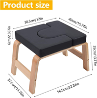 Chaise de yoga inversée portable universelle pour femmes en matériau NAJA PU, vente chaude, pour la remise en forme, l'exercice et l'entraînement au yoga