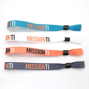 Customized <strong>all</strong> <strong>inclusive</strong> slide lock festival ribbon <strong>wristbands</strong> fabric <strong>wristband</strong> with lock for events Renyi - Product Image 6