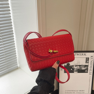 Bolso Tejido Clásico de Moda para Mujer, Bolso de Hombro con Cierre de Seguridad, Bolso de Mano de Lujo, Bolsos de Diseñador, Bolsos de <span class=keywords><strong>Marca</strong></span> - Product Image 3