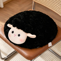 Coussin de siège rond en mousse à mémoire de forme super doux et mignon en forme d'animal, coussin de chaise rond moelleux de dessin animé pour bureau, dortoir, canapé, sol