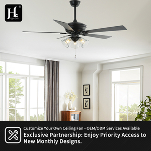 Diseñador de decoración de hogares de estilo europeo, ventilador de techo moderno de 110V 220V con luces - Product Image 5