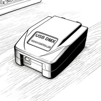 Signal d'interface DMX USB Igreslite décodé pour contrôleur d'éclairage DMX logiciel 1024CH