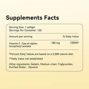 自社ブランドビタミン<span class=keywords><strong>E</strong></span>ソフトゲルカプセルレディースキンケアフードサプリメント大人と妊娠中の女性のためのOEM/ODM - Product Image 4