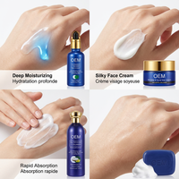 Kit de Soins Anti-Âge OEM ODM au Collagène Végétal et Acide Hyaluronique, Marque Privée Glupa, Vitamine C, Arbutine, Luxueux, Pour Tous Types de Peau