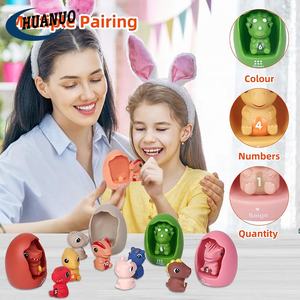 Oeuf de dinosaures appariement jouets Montessori bébé Silicone souple jeu assorti jouets sensoriels pour le développement précoce motricité fine - Product Image 3