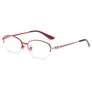 Gafas de lectura para mujer, montura ovalada morada, lentes transparentes antiluz azul para protección de los ojos de personas mayores - Product Image 2