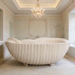 <span class=keywords><strong>Baignoire</strong></span> autoportante en marbre au design coquillage, forme conque, pour salle de bain, décoration d'hôtel moderne, fournie directement par l'usine - Product Image 1