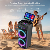Machine de karaoké DM-8-V2801 pour adultes - avec écran 13,3 pouces, 2 micros sans fil, système de karaoké professionnel pour les fêtes à domicile