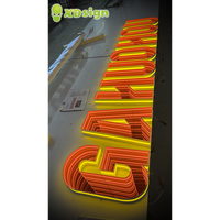 Enseigne lumineuse LED personnalisée en acrylique 3D effet abysse infini, étanche IPx7 pour publicité extérieure et décoration