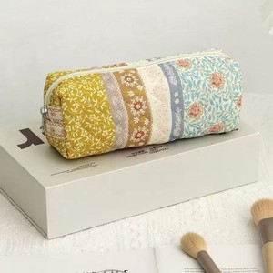 Violette Stof Etui Met Grote Capaciteit Eenvoudige Hoogwaardige In-Stijl Bloemenpatroon Student Kantoorbenodigdheden Opbergtas - Product Image 6