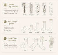 Chaussettes de yoga en coton OEM en gros pour femmes, antidérapantes, pour fitness et danse, avec grip, coussinées, tricotées, pour Pilates et yoga, personnalisables