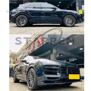 9y0 2018 + Nuevo diseño Turbo + <span class=keywords><strong>TKT</strong></span> Estilo Conjuntos de parachoques delantero y trasero Kit de carrocería para Porsche Cayenne - Product Image 5