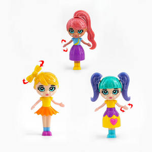 16 Estilos de Lindas Muñecas Coleccionables en Caja Ciega con Bloques de Construcción, Decoración de Peinado Rosa y Azul, Diseño de Vestido y Falda - Product Image 3