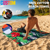 Genuine Pure Cotton Beach Towel Thick Soft Plush Absorbent Durable Large Comfortable Oversized For Retreat
