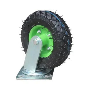 Roda pneumática de borracha de 6 polegadas 6x2, pneu e tubo