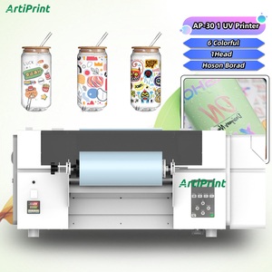 Artiprint自动DX7 A3/A4紫外发光二极管平板卷对卷打印机，用于在平面上粘贴光滑的硬质材料 - Product Image 3
