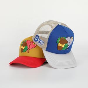 الجملة مخصص 5 لوحة عالية الجودة رجل رغوة شبكة قبعة سائق الشاحنة ، قصيرة بيل المطبوعة شعار Gorras كاب - Product Image 1