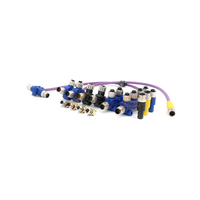 Câble de branche multi-ports NMEA 2000 M12 5 broches, adaptateur répartiteur en T 1 entrée 8 sorties, kit résistance terminatrice pour cordon d'alimentation réseau