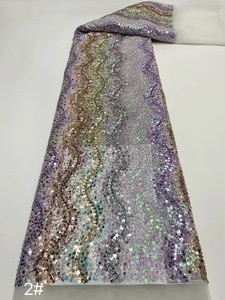 Nouveautés de luxe personnalisé perle broderie Sequin conception broderie dentelle tissu pour <span class=keywords><strong>robe</strong></span> - Product Image 5