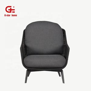 Canapé simple d'extérieur moderne Chaise longue pour le patio, le jardin, la piscine et le salon Tissu imperméable avec coussins - Product Image 5