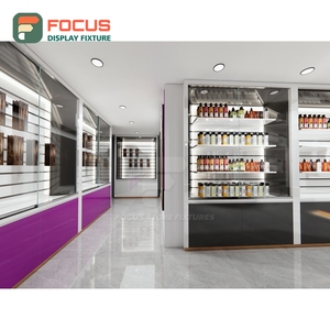 Vitrina expositora de pelucas independiente con estantes de vidrio, puerta con cerradura y múltiples cajones para exhibir cabello humano - Product Image 1