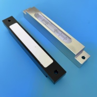 Niveau à bulle en métal REALMAX, mini règle de nivellement pour installation de machines, 4 pouces/2 mm (0,02 mm/m), niveau à bulle long en bande sous blister