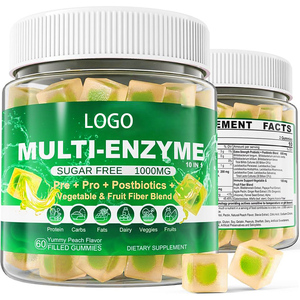 Suplemen enzim pencernaan Multi bebas gula probiotik & campuran serat prebiotik diisi - Product Image 1