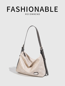 Factory New Women's Soft <b>Large</b> Capacity Zippered Crossbody <b>Tote</b> <b>Bag</b> with Single Handle Fashionable Vintage National Design - Product Image 6