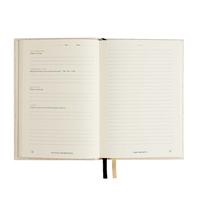 Carnet de notes A5 en lin personnalisé, estampage complet, soins personnels Manifestation inspirante, couverture rigide en papier cuir