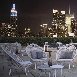 Modern Luxury Aluminum Rope Weaving <strong>Recliner</strong> Wholesale Outdoor Leisure <strong>Chair</strong> for Commercial <strong>Garden</strong> Sets Available for Use - Product Image 1