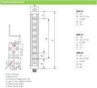 Akusense Série BML 24V PNP/NPN Capteur de sécurité industriel à rideau lumineux Protection IP65 Distance de détection 0,3-3M Infrarouge