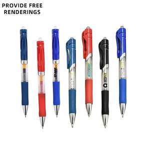 卸売カスタマイズ可能K35ロゴゲルペン0.5mm弾丸型ペン先青/赤インクプラスチック素材ビジネスオフィス文具用 - Product Image 1