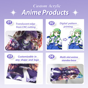 Support de <span class=keywords><strong>manga</strong></span> en acrylique HanXin ODM |   Impression numérique UV, découpe CNC, service personnalisé sous licence IP, support en acrylique - Product Image 2