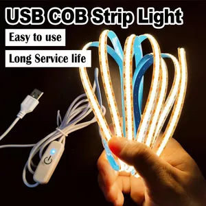 <span class=keywords><strong>Bande</strong></span> <span class=keywords><strong>LED</strong></span> COB <span class=keywords><strong>1m</strong></span> 3m 5m 6V, éclairage USB avec variateur tactile, blanc froid, blanc chaud, blanc neutre, ruban flexible dimmable pour cuisine, chambre, nuit - Product Image 6