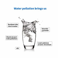 Filtre à eau pour robinet de cuisine, filtre à eau en céramique à charbon actif, purificateur d'eau du robinet, réduit le chlore résiduel