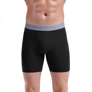 Cotton Boxer <b>Briefs</b> <b>Mens</b> Mid European American Style Breathable Comfortable Knitted Underwear Casual Daily Wear Custom Waist - Product Image 4