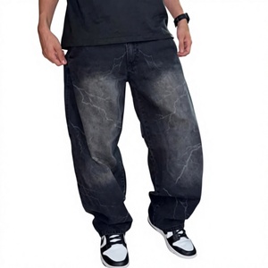 GENERSA SPORTS Jeans Rectos de Mezclilla para Hombre, Ligeros, Transpirables, de Alta Calidad, Estilo Hip Hop Otoñal, Cierre de Cremallera, Cintura Baja - Product Image 1