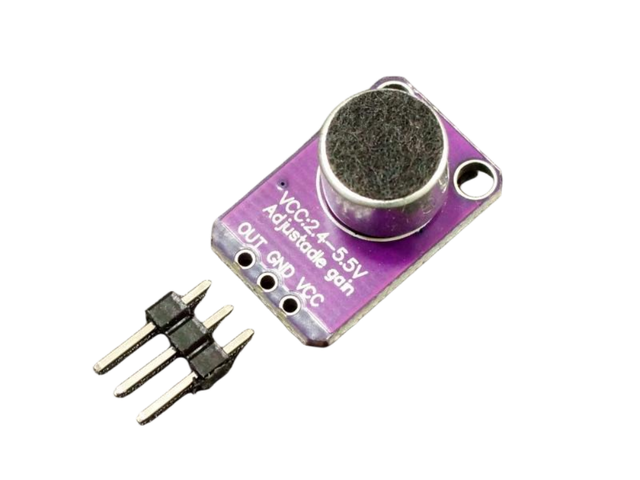 MAX4466 Microphone Preamplifier Module With 25x to 125x Adjustable Gain and Low Noise for Audio Sampling