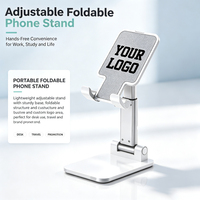 Support de téléphone portable pliable de bureau, cadeau promotionnel, support de tablette imprimé, support de téléphone portable portable, logo personnalisé
