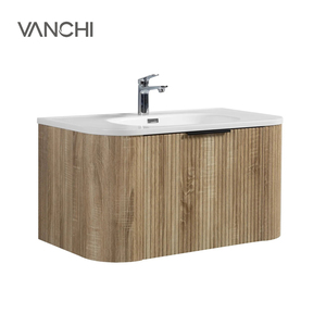 Vanchi Design Contreplaqué MDF <span class=keywords><strong>Salle</strong></span> <span class=keywords><strong>De</strong></span> Bains Évier En Céramique Petite Vanité Étanche <span class=keywords><strong>Salle</strong></span> <span class=keywords><strong>De</strong></span> Bains Lavabo Armoire - Product Image 2