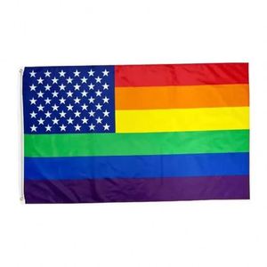 Wholesale Custom Printing Your Own Design Custom Logo Outdoor Portable Polyester 90x150cm Gay Progress Pride <b>Flag</b> 3x5ft - Product Image 2