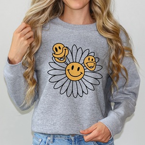 Heavyweight 300 GMS 100% cotton Bạc Áo nỉ đồng bằng crewneck Áo Thun trống Áo nỉ biểu tượng tùy chỉnh - Product Image 5