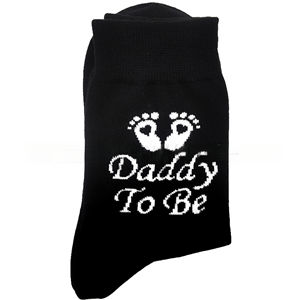 Chaussettes de maternité exclusives noires pour hommes, pour futurs pères, DABBY TO BE SOCK, chaussettes amusantes en coton pour papa, chaussettes mi-mollet, cadeau pour papa - Product Image 4